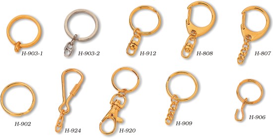 keychain's ring and hook options